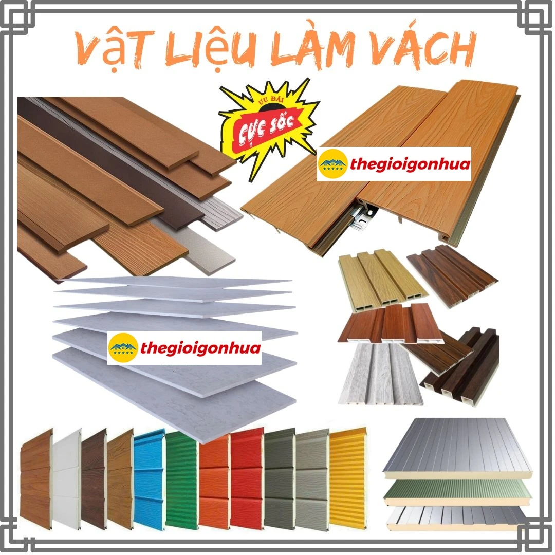Vật Liệu Làm Vách Ngăn Tường Trong Nhà Ngoài Trời Giá Rẻ